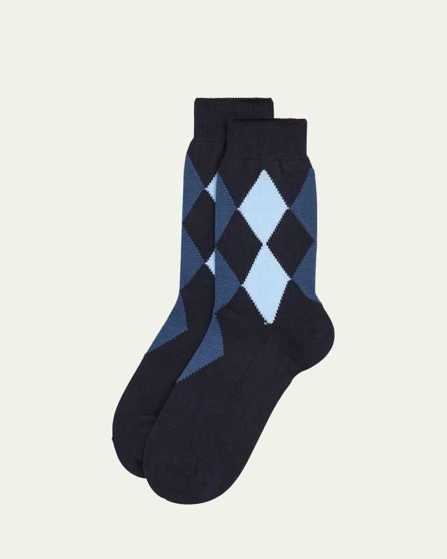 Argyle Mid-Calf Socks